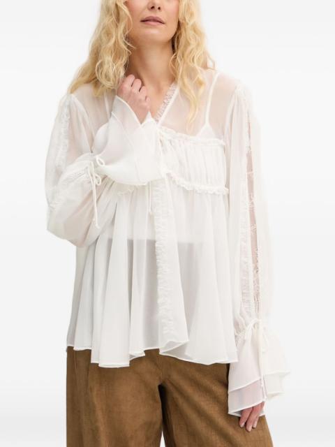 PINKO semi-sheer blouse