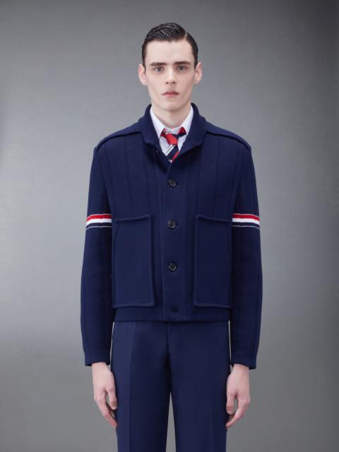 Thom Browne Double Face Cotton Cashmere Shawl Collar Jacket