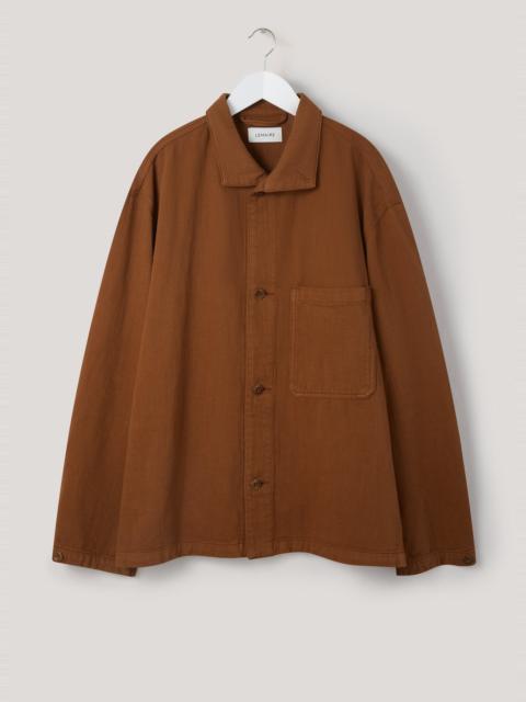 ジャケット・アウター LEMAIRE STAND COLLAR OVERSHIRT Men's Stand Collar Cotton Denim Overshirt – La Garçonne