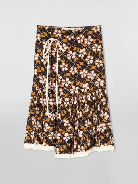 Marni FOLK STYLE VISCOSE SABLÉ SKIRT