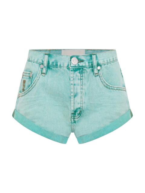 ONE TEASPOON Bandits Low Waist Denim Shorts - Mint Green