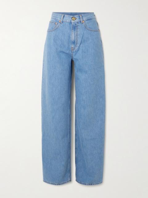 BLAZÉ MILANO Nariida Java Embroidered High-rise Wide-leg Jeans