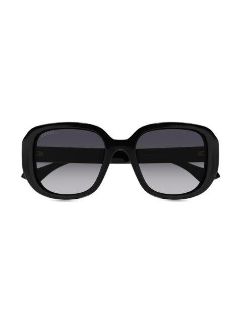 GUCCI Women's La Piscine 54MM Squared Injection Sunglasses - Black Grey Gradient