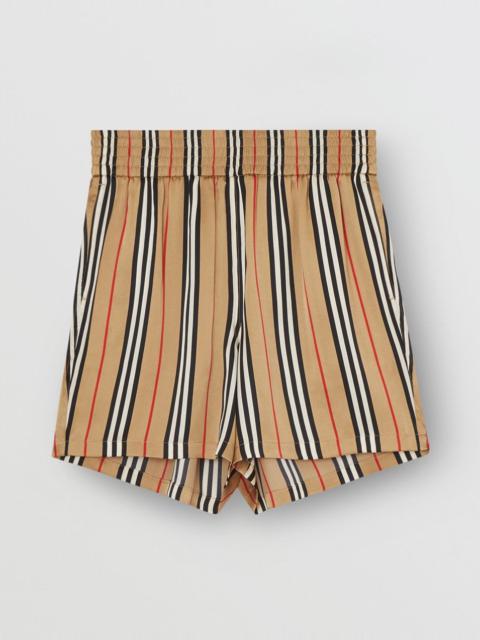 Burberry Icon Stripe Silk Shorts
