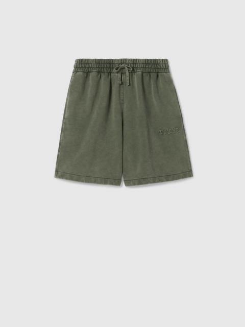 GUCCI Embroidered cotton basketball shorts