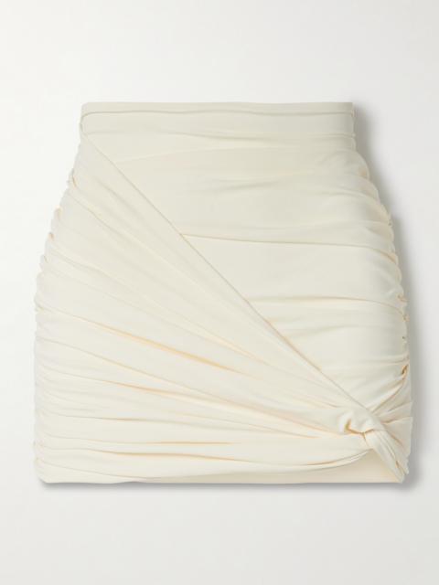 MAGDA BUTRYM Twist-front Ruched Swim Skirt