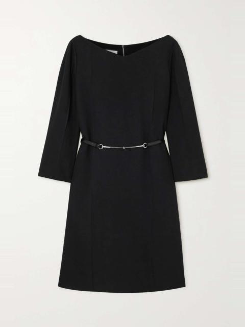 GUCCI Belted crepe dress