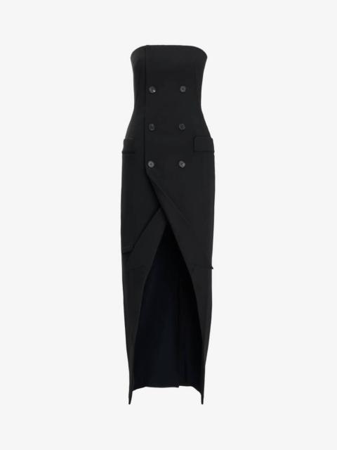 Women's Tailored Bustier Dress in Black