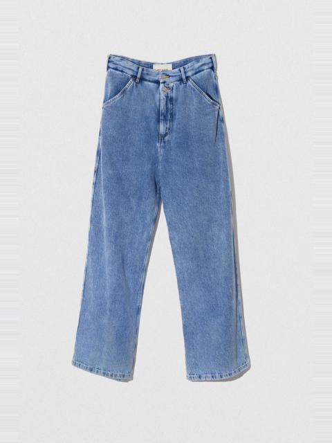 BY FAR D DENIM WIDE TROUSER STONE WASH DENIM