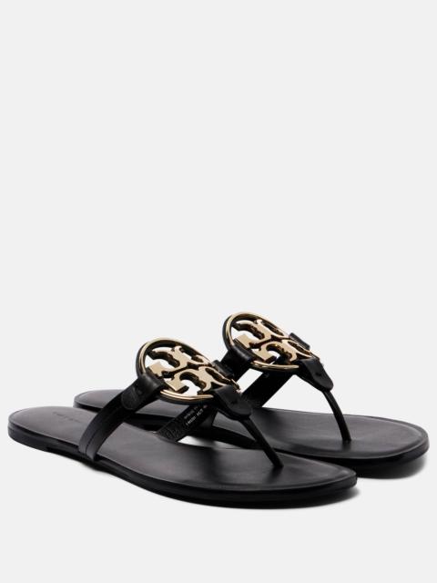 TORY BURCH Metal Miller leather thong sandals