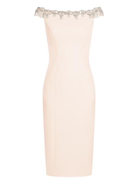 JENNY PACKHAM Valorie beaded off-shoulder midi dress