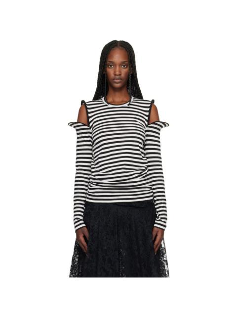 Junya Watanabe Black & White Stripe Jersey T-shirt