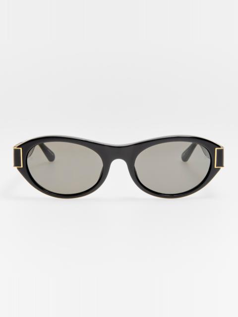 LINDA FARROW Sirena Sunglasses in Black