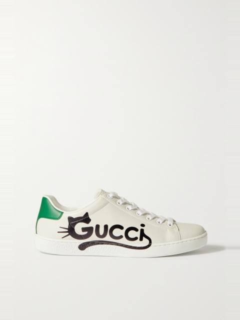 GUCCI Ace printed faux leather sneakers