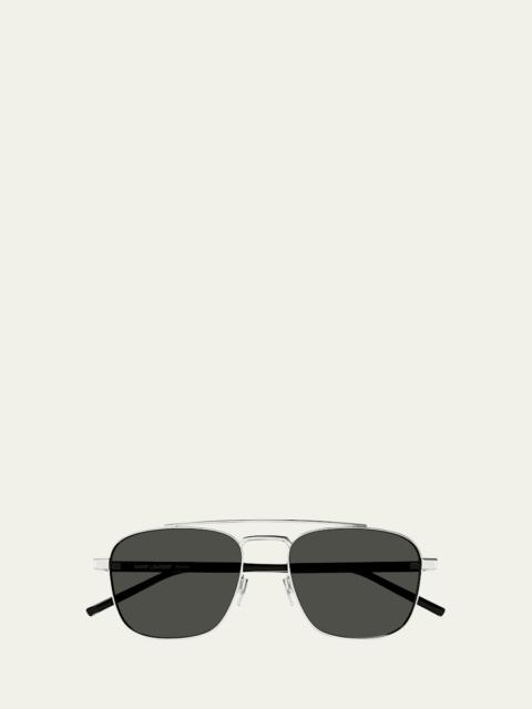 SAINT LAURENT Men's SL 665 Metal Aviator Sunglasses