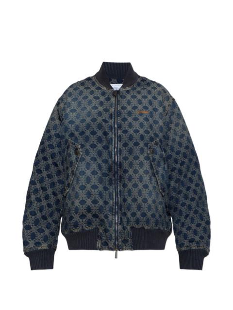 Off-White monogram-pattern bomber jacket