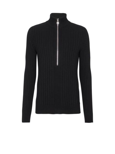 Eco-cashmere high-neck jumper