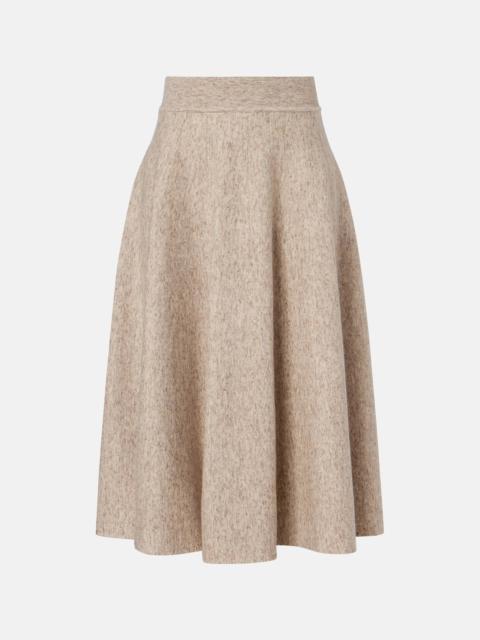 Loro Piana Cashmere, wool, and linen midi skirt