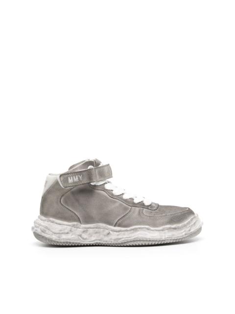 high-top suede sneakers