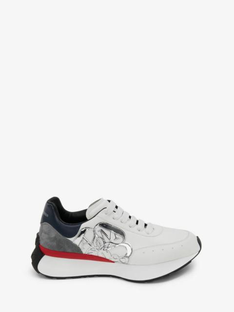 Alexander McQueen Men's Sprint Runner in White/multicolor