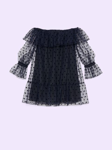GUCCI Polka dot tulle dress
