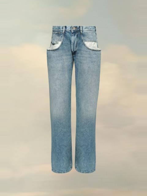 Maison Margiela Straight Jeans with Contrasted Pockets Blue