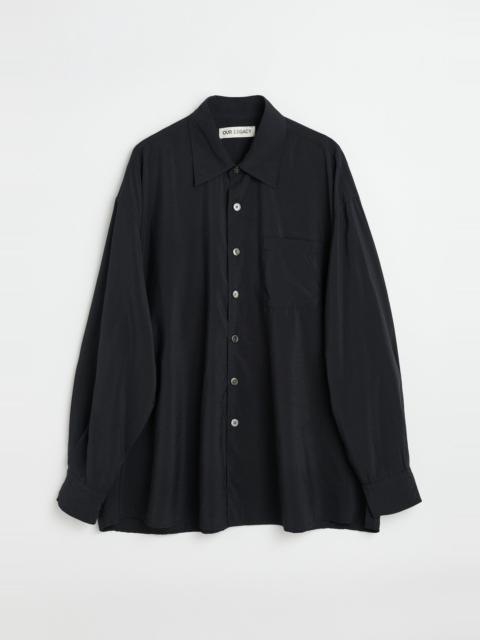 Borrowed Shirt Black Liquid Viscose