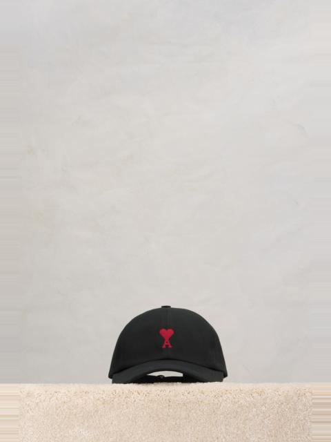 AMI Paris Red Ami De Coeur Embroidery Cap