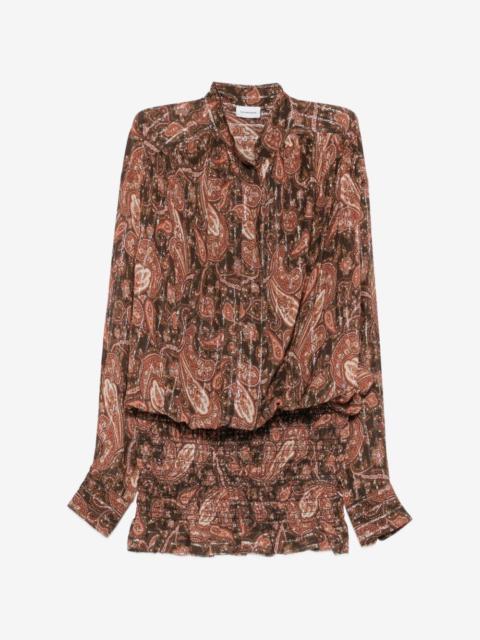 THE ANDAMANE paisley-print ruffled dress