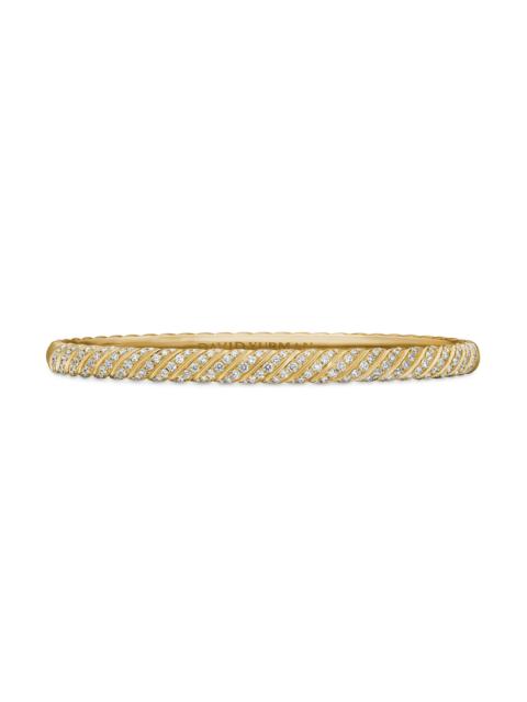 DAVID YURMAN Women's Sculpted Cable Bangle Bracelet in 18K Yellow Gold - Diamond