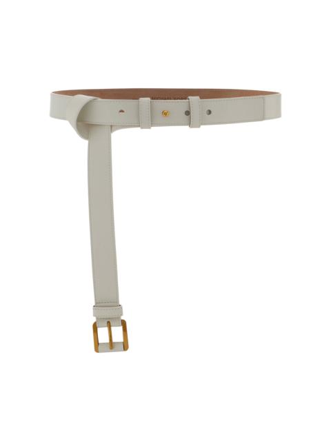 MICHAEL KORS COLLECTION Kaitlin Leather Belt white