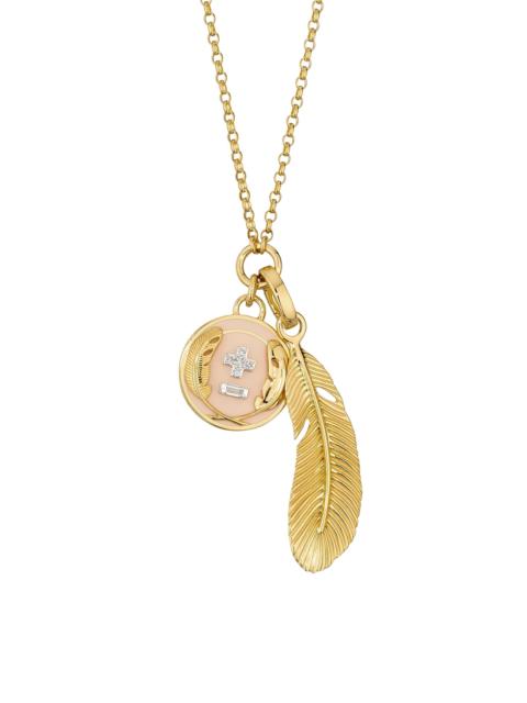 FOUNDRAE Women's Vivacity 18K Yellow Gold, 0.07 TCW Diamond & Enamel Pendant Necklace - Yellow Gold