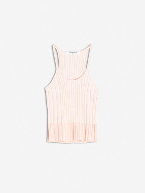 Maison Kitsuné BABY FOX PATCH RIBBED TANK TOP
