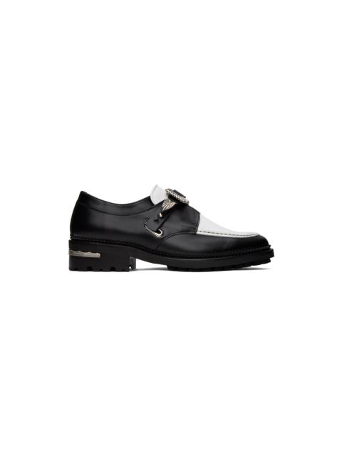 TOGA VIRILIS SSENSE Exclusive Black & White Hard Leather Monkstraps