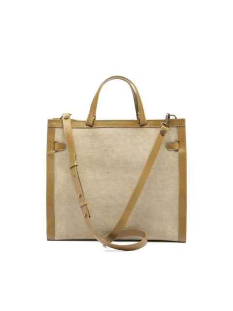 OFFICINE CREATIVE leather-trimmed canvas shoulder bag
