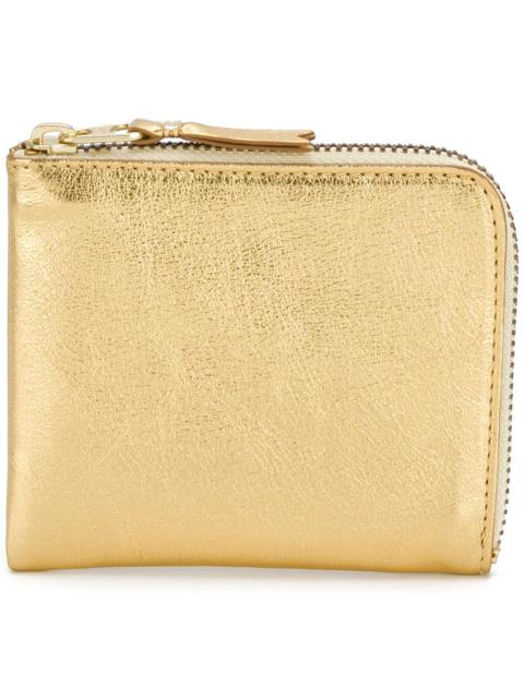 Gold And Silver L-Shape Zip Wallet