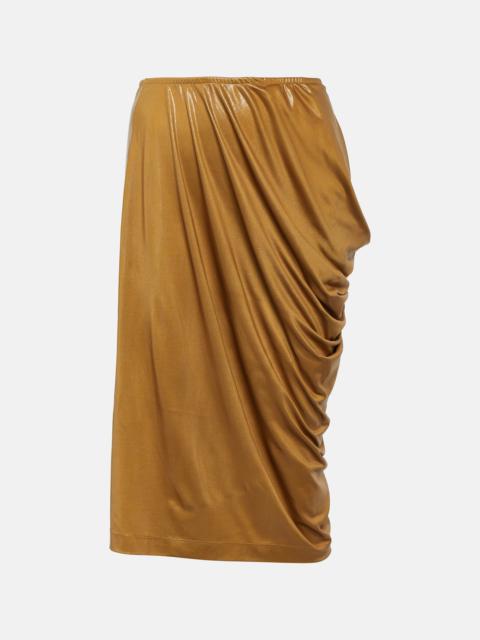 Dries Van Noten Draped jersey midi skirt