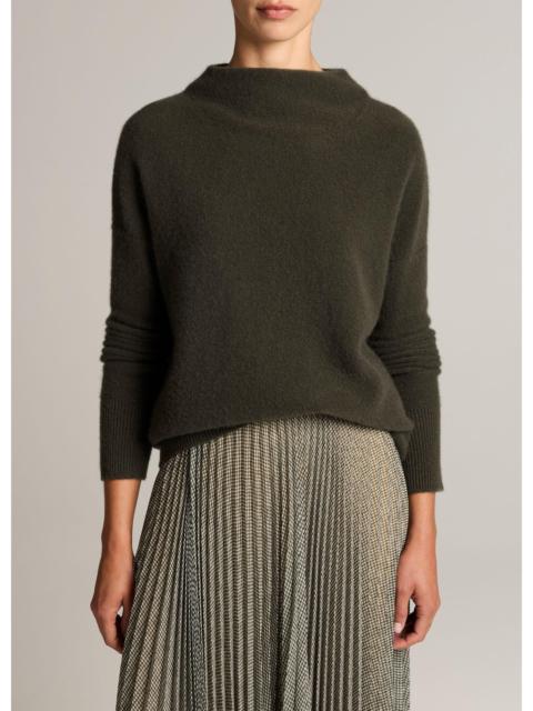 Vince Plush Cashmere Funnel-Neck Sweater