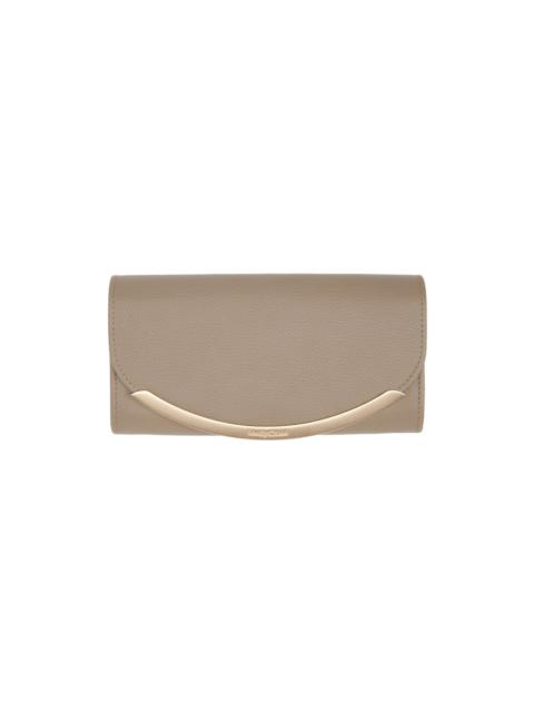 Taupe Lizzie Long Wallet