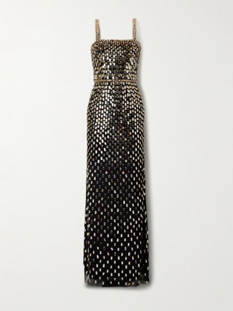 JENNY PACKHAM Juliette Embellished Mesh Gown