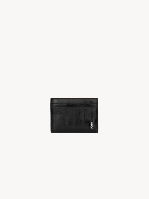 SAINT LAURENT TINY CASSANDRE CARD CASE IN EEL