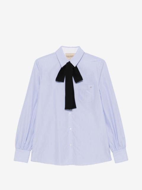 Valentino bow-detail pinstriped shirt