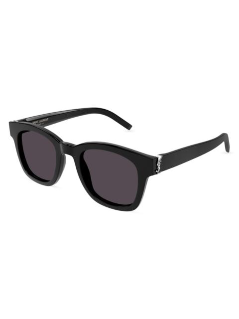 SAINT LAURENT Men's Monogram Hinge 49MM Square Sunglasses - Black