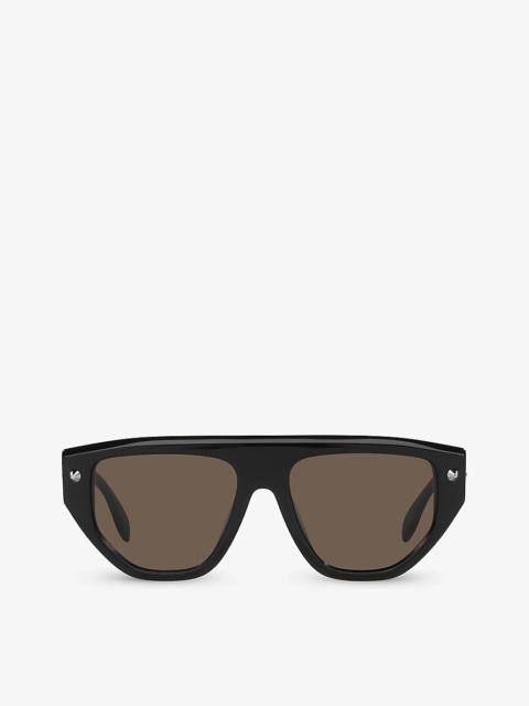 Alexander McQueen AM0408S square-frame acetate sunglasses