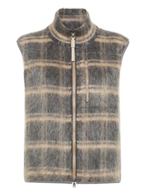 Brunello Cucinelli check-pattern gilet