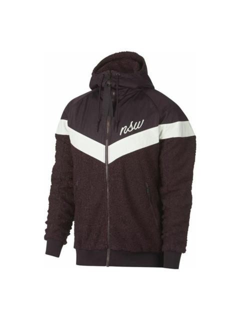 Nike Nike Sportswear Nsw Sherpa Windrunner Full Zip Jackets 'Burgundy Ash' 930316-659