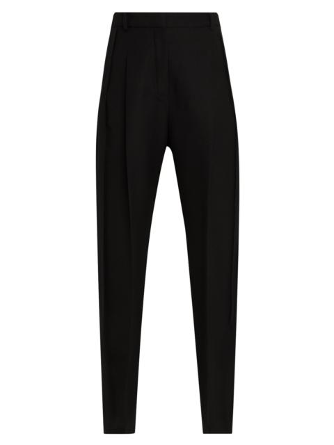 Lanvin Women's Cigarette Wool Slit Trousers - Black