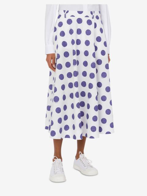 Moschino BIRO POLKA DOTS POPLIN SKIRT