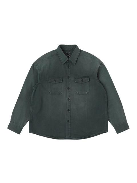 visvim LUMBER L/S DMGD GREEN