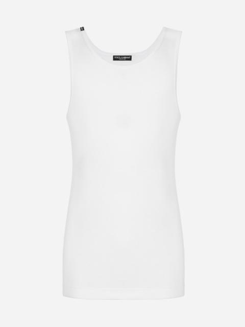 Dolce & Gabbana Fine-rib cotton singlet